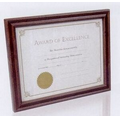 Hardwood Certificate Frame w/ Walnut Stained Finish
